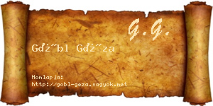 Göbl Géza névjegykártya